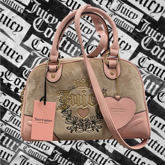 Juicy Couture Handbags - JUICY COUTURE pink and black bag